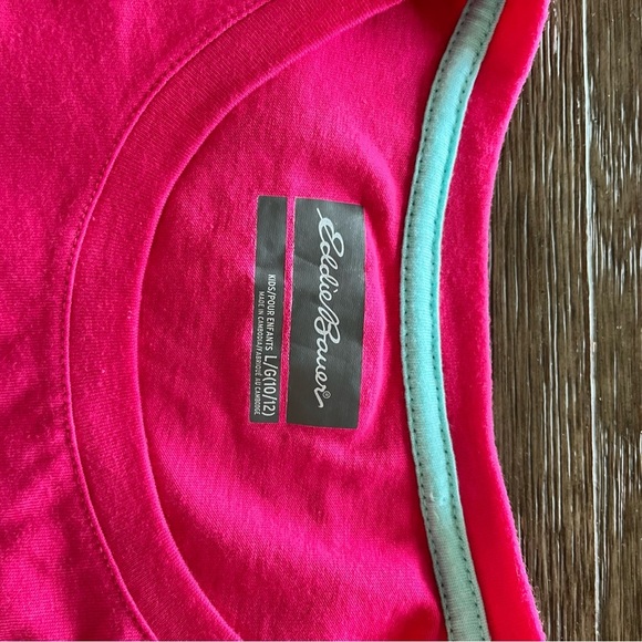 Eddie Bauer Kids “Be Kind” Pink T-Shirt | Girls size Large 10/12 - Picture 4 of 6